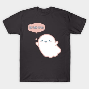 Cute Ghost says Hey Bootiful T-Shirt